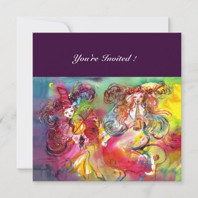 Invitation BALLET DE CARNAVAL / Musique de danse, Mascarade v (Devant)