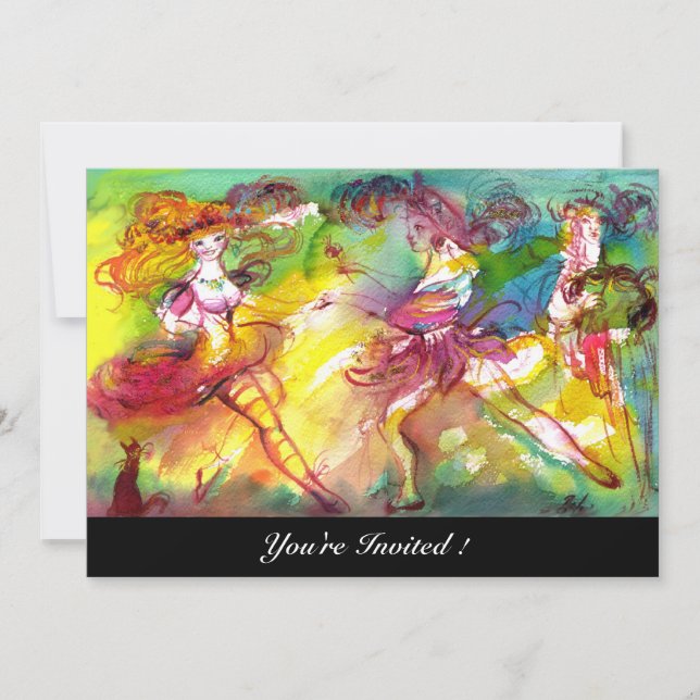 Invitation BALLET DE CARNAVAL / Musique de danse, Mascarade v (Devant)