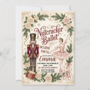 Invitation ballet de noël casse-noisette fête de noël