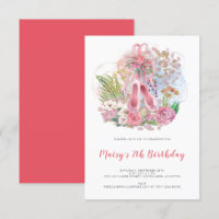 Ballet Pompes Florales Rose Girl 7e fête d'anniver