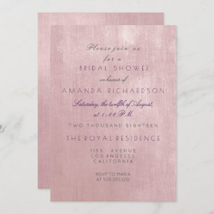 Invitation Ballet Rose en verre Pink Pastel Purple Fête des m