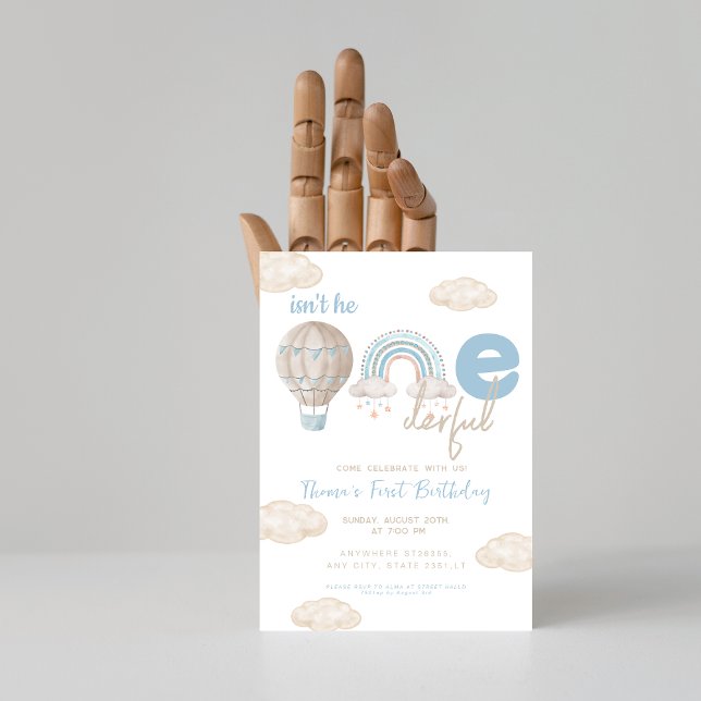 Invitation Ballon à air chaud N'est-ce pas l'arc-en-ciel 1er  (Créateur téléchargé)