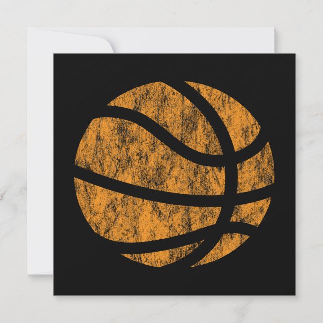 Invitation ballon de basket (Devant)