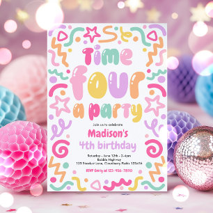 Invitation Ballon de confettis pour une fête d'anniversaire 4