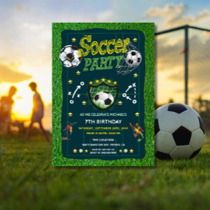 Invitation Ballon de football de fête d'anniversaire de All S