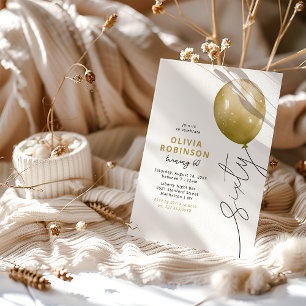 Invitation Ballon Doré Branché 60e Anniversaire