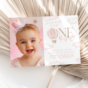 Invitation Ballons à air chaud impeccable 1er anniversaire Ph