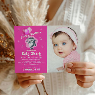 Invitation Ballons aux requins mignons Photo Anniversaire Mer