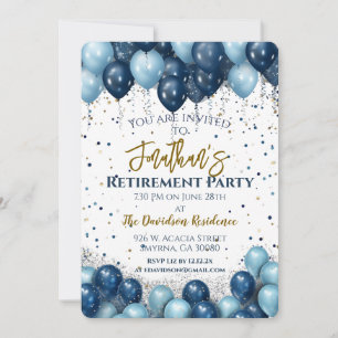 Invitation Ballons bleus de la Marine du Parti de la retraite