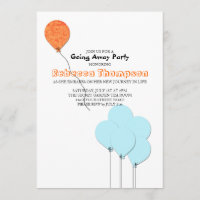 Ballons bleus orange et Turquoises qui disparaisse