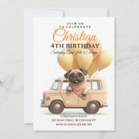 Ballons carlins mignons Camion fête d'anniversaire