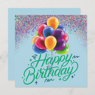 Invitation Ballons & Confetti