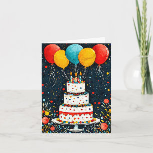 Invitation Ballons d'anniversaire colorés