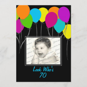 Invitation Ballons d'anniversaire Photo