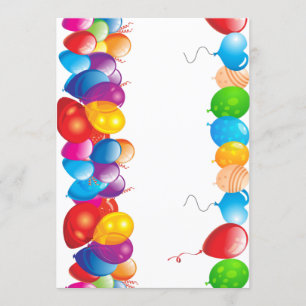 Invitation Ballons de couleurs