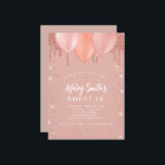 Invitation Ballons de Parties scintillant en or doux 16 Roses<br><div class="desc">Une invitation parfaite pour un élégant Sweet 16,  16ème anniversaire ou Quinceañera.</div>