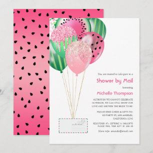 Invitation Ballons d'été Bébé ou Fête des mariées par la post