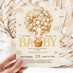 Invitation Ballons d'ours Baby shower d'attente précoce