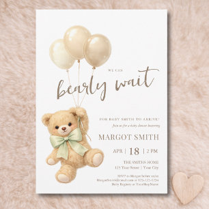 Invitation Ballons en forme d'ours en peluche que nous pouvon