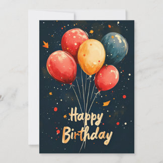 Invitation Ballons et points sur la fête d'anniversaire noire