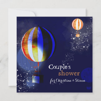 Invitation Ballons magiques à air chaud Couples Douche