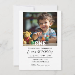 Invitation Ballons Ours En Jouet Enfants Photo Anniversaire