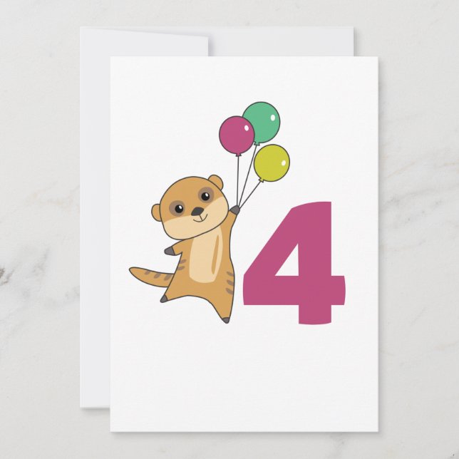 Invitation Ballons pour le quatrième anniversaire de la suric (Devant)