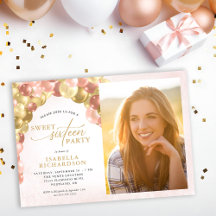 Balloon Arch rose & or Photo Sweet 16 Party