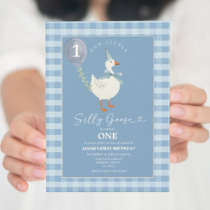 Invitation Balloon d'oie verte petit soyeux garçon 3e anniver