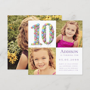 Invitation Balloons 10e année Anniversaire Photo I