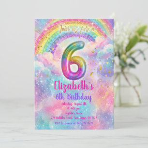 Invitation Balloons Anniversaire 6ème Anniversaire