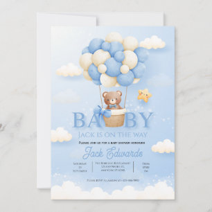 Invitation Balloons de bébé montgolfière aquarelle Art de dou
