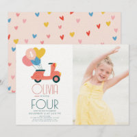 Balloons de Scooter rose fille Anniversaire Photo