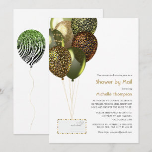 Invitation Balloons Safari bébé ou Fête des mariées par la po