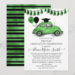 Invitation Balloons vintages De Beetle Vert Conduits Par Dipl