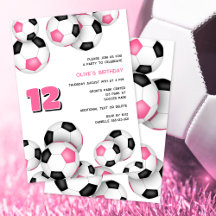 bals de football noir rose anniversaire de enfant