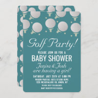 Bals de golf moderne Baby shower Party Blue