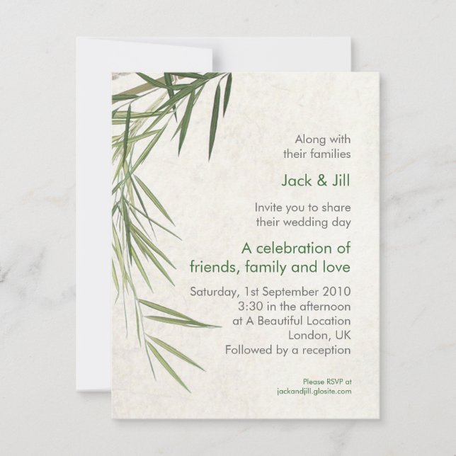 Invitation Bambou 4.25x5.25 (Devant)