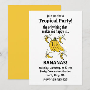 Invitation Bananas Fruit Drôles Bananas