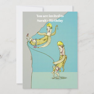 Invitation Bananes rock escalade drôle fruits