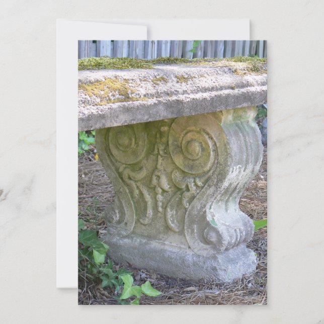 Invitation Banc de jardin antique (Devant)