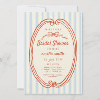 Bande bleue dessinée à la main Douche nuptiale