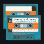 Invitation BANDE CASSETTE disco moderne anniversaire bleu aqu<br><div class="desc">par kat massard >>> https://linktr.ee/simplysweetpaperie <<< Un design d'invitation de bande cassette rétro pour votre ANNIVERSAIRE - conception originale parfaite pour une fête vintage ou disco des années 70 ou 80 CONSEIL :: 1. Pour changer/déplacer les graphiques et les polices et ajouter plus de texte - cliquez sur le bouton...</div>