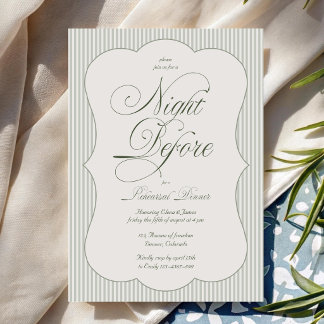 Invitation Bande de feuillage la veille du mariage