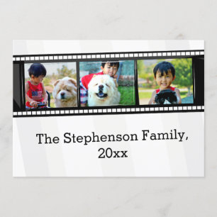 Invitation Bande de film 3 photos personnalisées