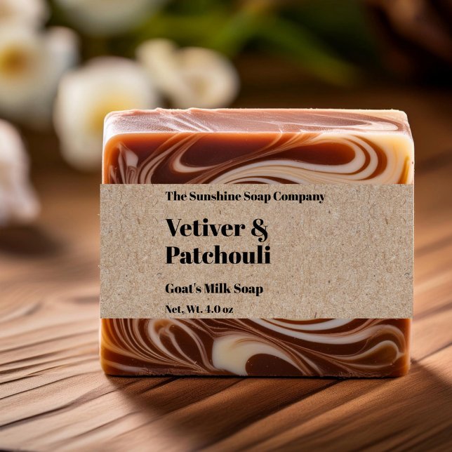 Invitation Bande de savon de style papier Kraft moderne 2" x  (Créateur téléchargé)