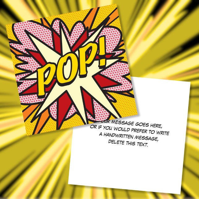 Invitation Bande dessinée POP de couleur amusante moderne (Modern Fun Colorful Comic Book POP Invitation)