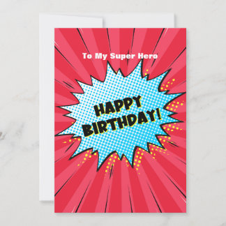 Invitation Bande dessinée Superhero anniversaire