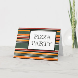 Invitation bandes de fête de pizza