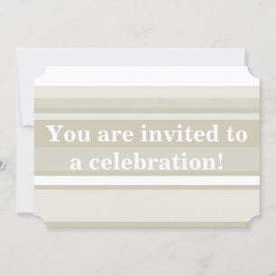 Invitation Bandes de grès monogramme